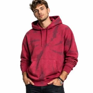 LCKR Tie-Dye Pullover Hoodie Sweatshirt Sz L Heavyweight Grunge Hip Hop 90s Y2K